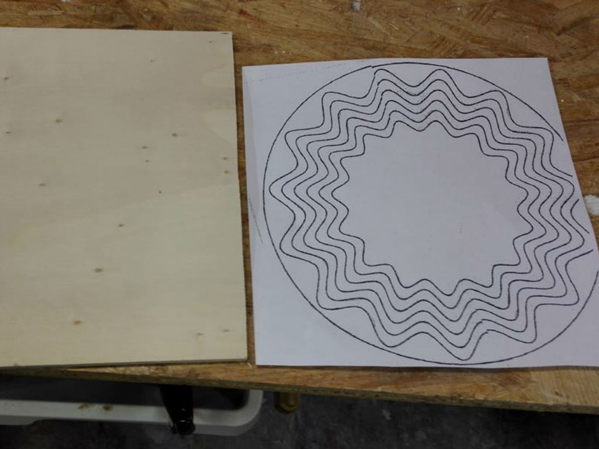 wood cutting template