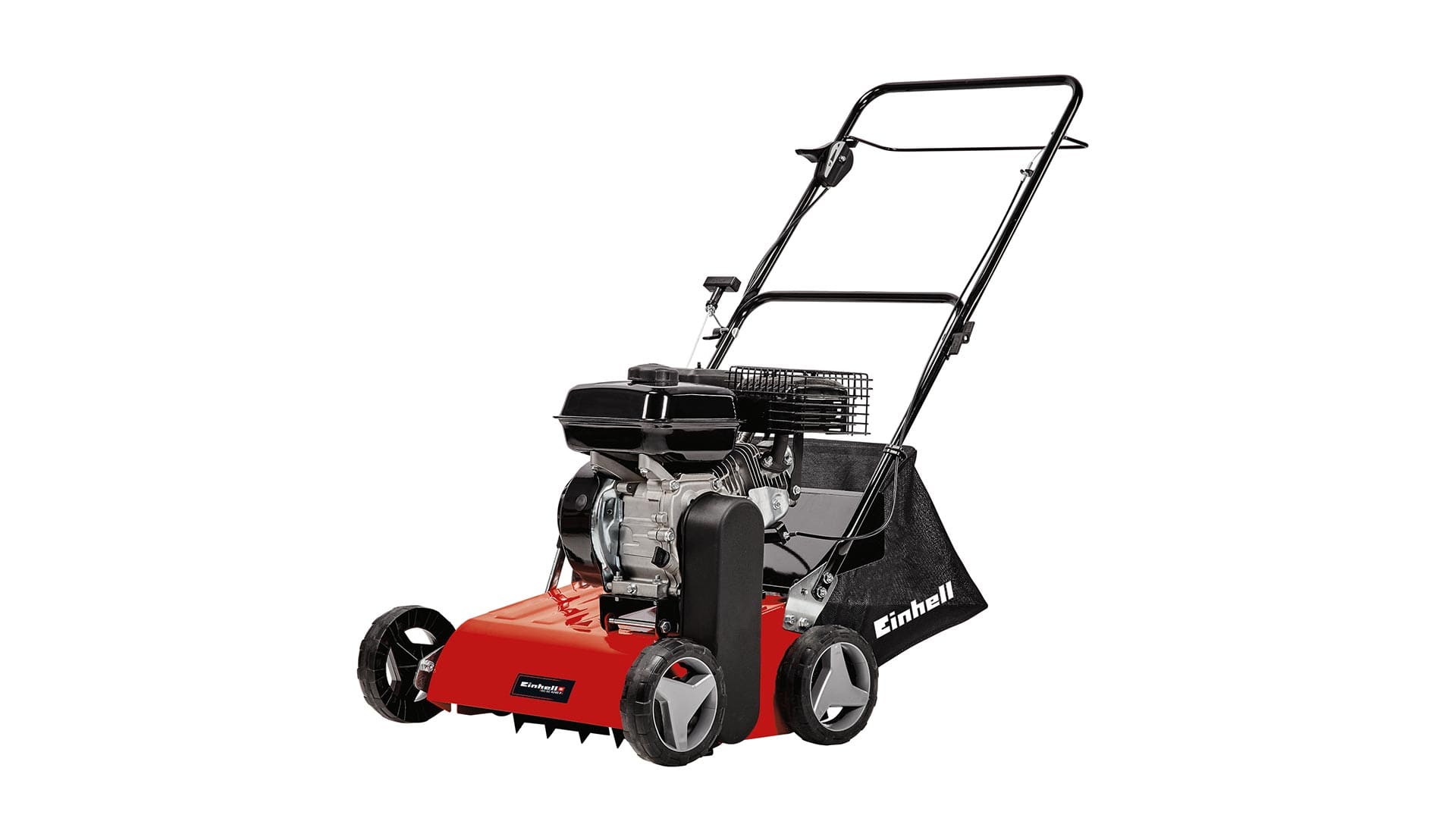 the Einhell petrol scarifier