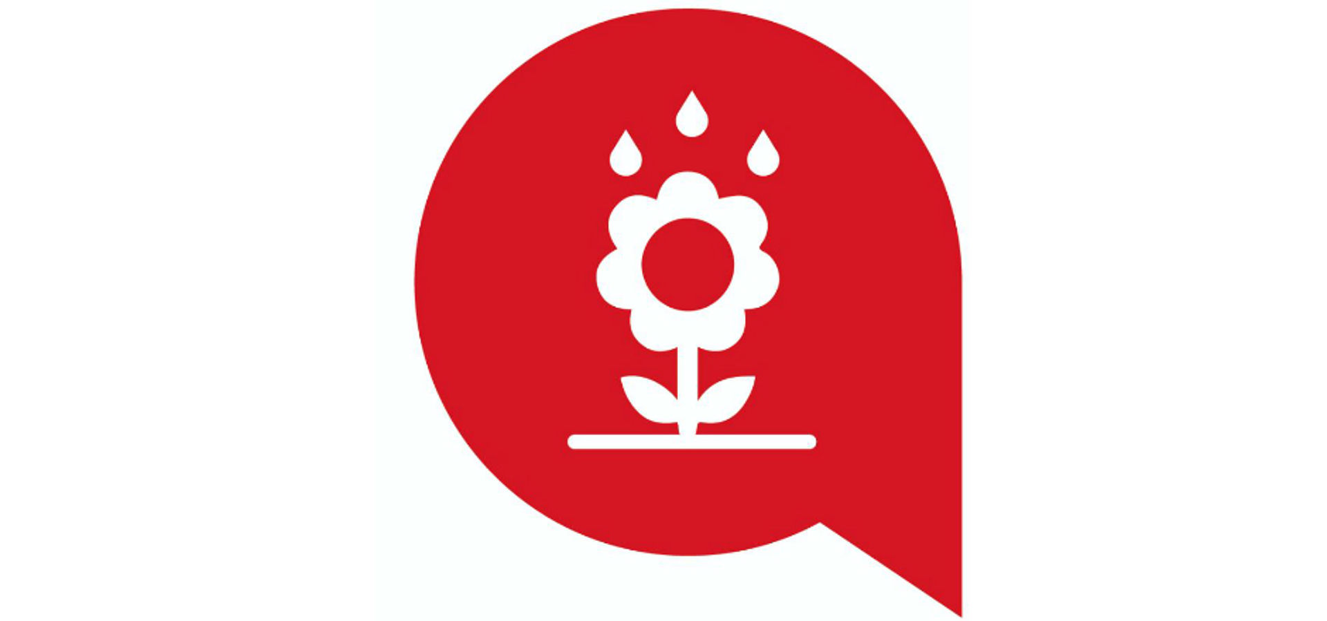 red icon with a flower