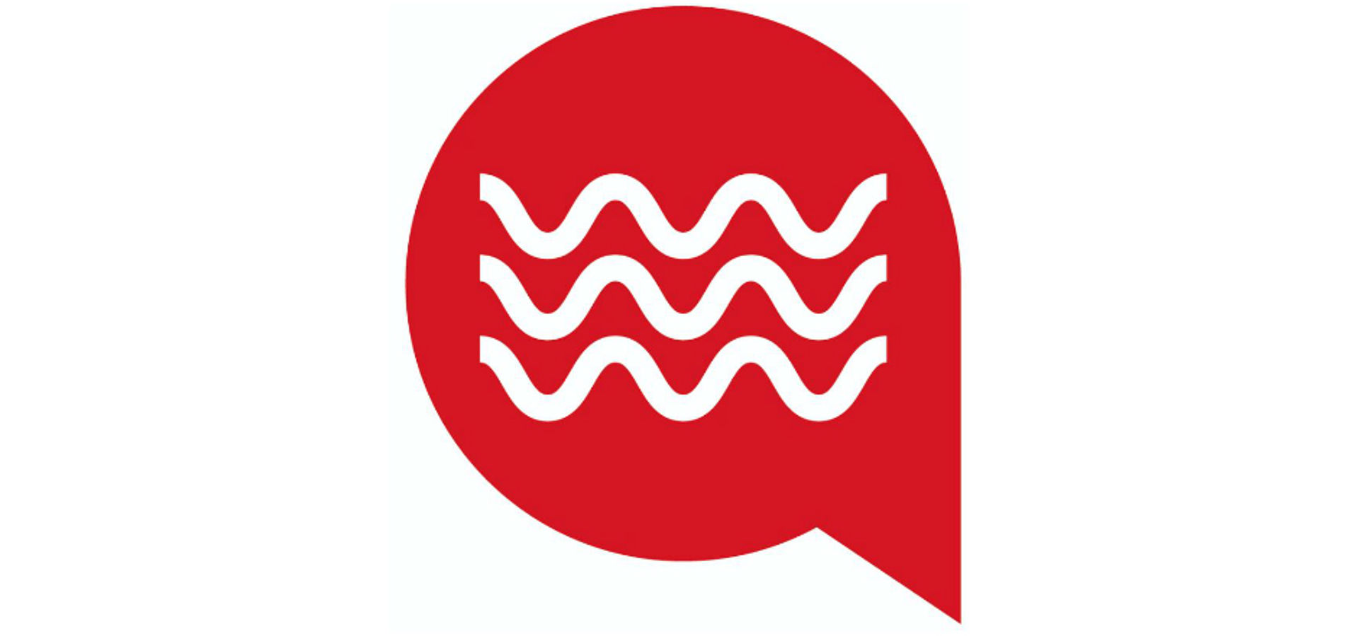 red icon with waves